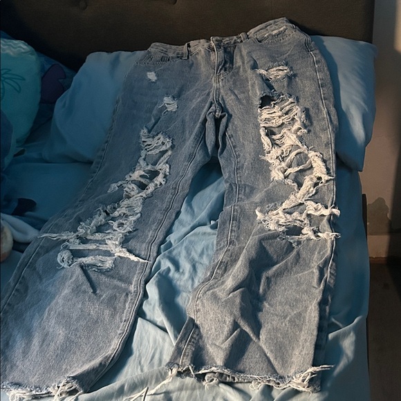SHEIN Light Blue Denim Jeans - Picture 1 of 3